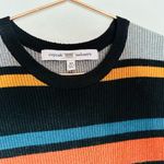 Cupcakes and Cashmere Black Striped Knit Sweater Crew Neck Mini Dress Size M Photo 9