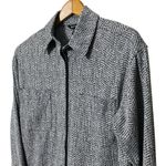 Athleta  Braiden Shirt Jacket Textured Black White Women’s Size XS Oversized Laye Photo 3