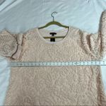 Lane Bryant Light Pink Lace Overlay Lightweight Sweatshirt Photo 2