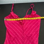 Vintage Barbizon Pink Striped Satin V Photo 10