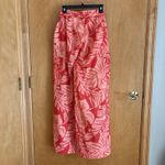 Shore Pants Womens Wide Leg Peach/ Orange Tropical Print Size Small NWT Photo 6