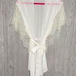 The bloom by yanquil sheer robe with lace butterfly sleeves size extra small White Photo 3