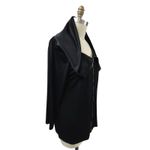 Chico’s Traveler Black Zip Front Top Size 2 Excellent Size L Photo 5