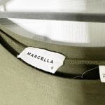 Marcella Size‎ M Olive Green Long Sleeve Knit Asymmetrical Hem Dress Minimalist Size M Photo 2