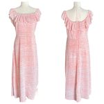 BCBG Paris Women's ON/Off the Shoulder Sandy Dot Maxi Dress White Size XL Photo 6