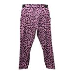 Fabletics Oasis High-Waisted Pocket Capri Leggings Pink Leopard Print Size M Photo 2