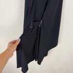 COP COPINE Black Chant Belted Wrap Overlay Long Body Sleeveless Tunic Top Dress Photo 6