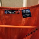 Vintage Phool Embellished Beaded accents 100% Cotton Tunic blouse gauze coral Red Size L Photo 6