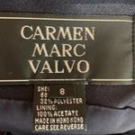 Carmen Marc Valvo  black satin stripe sheath size 8 Photo 3