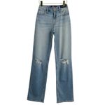 Hollister  Ultra High-Rise Dad Jean Medium Wash Ripped Wide Leg Jeans 00 24" NWT Photo 3