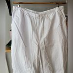 H&M  Divided White Cotton Drawstring Parachute Wide Leg Pants Size XS Photo 10