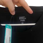 Market & Spruce NWT  Alyson knit T-shirt dress shirt sleeve black vneck knee leng Photo 1