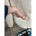 Blazer double breasted waffle knit cream 1950s oversized collar Size 8 Photo 4