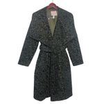 Hutch  Juni Shawl Collar Wrap Coat in a green multi leopard print sz M Photo 1