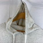 Madewell Gray & White Soft Hoodie Long sweatshirt Dress M Photo 3