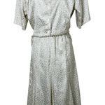 Vintage Doncaster II Women's Beige Print Button Front Midi Skirt Set Size Small Tan Photo 0