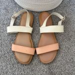Old Navy  Tan and Cream Slide-On Sandals Summer Vacation Festival Women’s‎ Size 9 Photo 3
