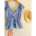 J.Crew | NWT Palermo top in ramie in blue | Sz XS Photo 3