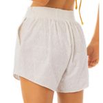 Maaji  Tammy White Embroidery Beach Shorts Pull On Drawstring Pockets - Sz L 💚🎀 Photo 1