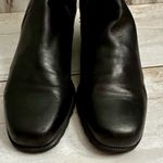 Enzo Angiolini  Women’s Size 9 Black Leather Stacked Heel Y2K Double Zip Bootie Photo 6