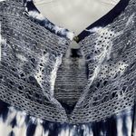 Knox Rose Blue Tie Dye Shibori Crew Neck Casual Boho Tank Top Size Medium Photo 5