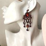 Vintage Vibes Red Burgandy Chandelier Earrings Photo 3