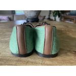 J.Crew Women’s Green Wool Ballet Flats Leather Lining and Chain Detail, Sz 7 Green Photo 9