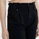 American Eagle  High Waist Paper Bag Mom Black Crop Jeans Photo 5