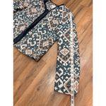 H&M  Boho Jacquard Knit Open Front Blazer Geometric Print Jacket Size‎ 10 Photo 6