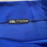 ZARA NWOT Top XS Womens Blue Sleeveless Ruched Detail Spaghetti Strap Tank Top Photo 1