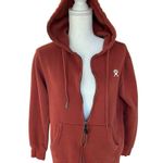 Hydro Flask Womens Burnt Orange Zip Up Hooded Jacket Size Medium Relaxed Fit Photo 0