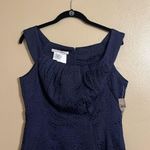 Maggy London  Vintage Embroidered Navy Blue Evening Dress Sz 10 Special Events Photo 1