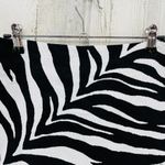 Talbots Skirt Womens 4 Petite Black White Zebra Animal Print Lined Zip Back Photo 1