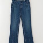 Free People NEW  CRVY Starlight Straight Leg Blue Jeans Western‎ Rodeo Sz 24 $128 Photo 0