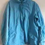 Lands' End Lands’ End Women’s XL Windbreaker Blue Lightweight Jacket 18-20 Outdoor Travel Photo 0