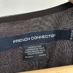 French Connection Silver Metallic Drape Faux Wrap Mini Dress Long Sleeves size 4 Photo 8