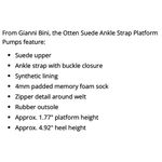 Gianni Bini  OTTEN Suede Ankle Strap Platform Pumps Size 9.5 M barbiecore cute Photo 2