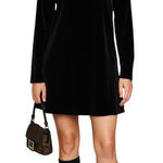 Reformation BLACK VELVET LIBRA KNIT DRESS X LARGE NWT Photo 0