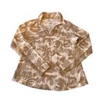 IBKUL Pullover Womens M Tan Camo Long Sleeve Quarter Zip Lightweight Shirt Size M Photo 0