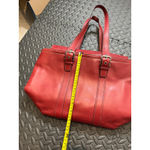 Coach Vintage  HAMPTON TOTE F10195 Red‎ LEATHER Classic Womens Y2K BAG PURSE Photo 10