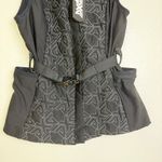 PXG Golf Vest Womens Medium Black AOP Logo Embroidered Belt Full Zip Outdoor NWT Photo 2