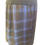 Women's Black & Blue Checkered Plaid Lined Satin Dress Size S/M Photo 3