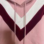 Sandro  Gena Pink Velvet Chevron Hoodie Sz 0 XS Photo 6