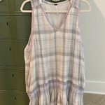 Free People Plaid Tank Dress Size S Gray & Purple Photo 0