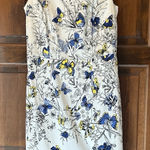 Talbots RSVP By  Dress Sheath Fully Lined White With Flowers Butterflies Size 2P Photo 0