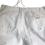 Ralph Lauren Lauren  100% Cotton Wide Leg Cargo Pedal Pusher/Capri White Pant 12P Photo 3