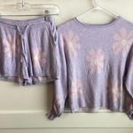 Amazon Ekouaer Floral Purple Knit Long Sleeve and Shorts Pajama Set Photo 1