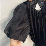 Bardot Marina Black Velvet Backless Puff Sleeve Mini Dress Date GNO Glam Party Photo 5