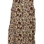 Rachel Zoe CREAM WITH MULTICOLOR FLORAL DESIGN LINEN MIDI DRESS SMALL Photo 1