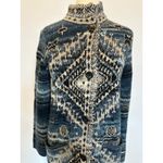 Gorgeous J.Jill Oversized Blue Tapestry Shrug Sweater Size Small Photo 3